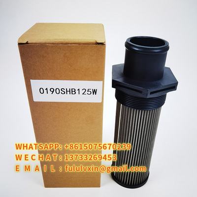 Filtro de sução do óleo hidráulico para a maquinaria de construção 0190SHB125W de aço inoxidável